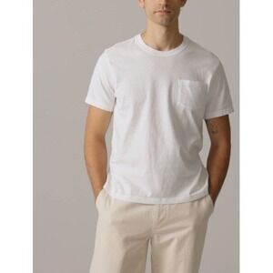 J.Crew Mens Vintage Jersey Relaxed Pocket T-Shirt White Size Medium Cotton Blend